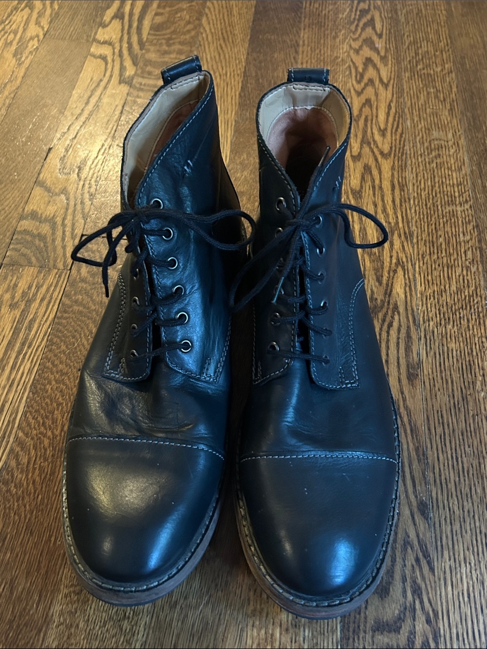 Clarks Men's Black Leather Lace-Up Ankle Boots